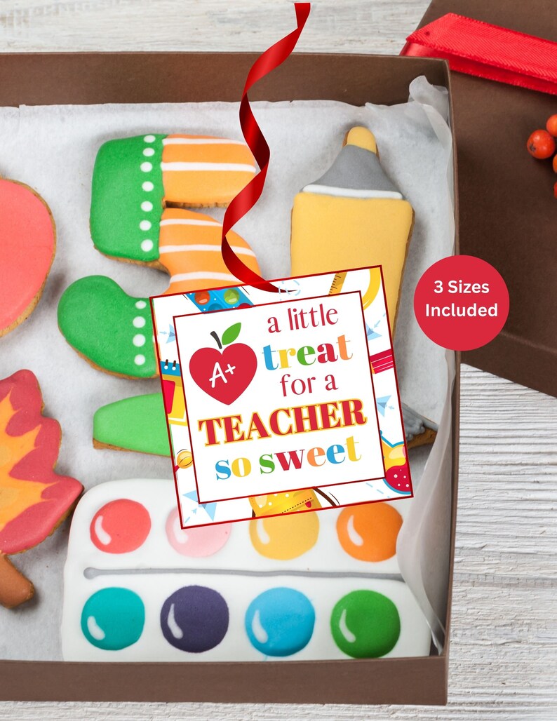 Teacher Appreciation Gift Tag, Printable End of School Year Tag (PDF ...