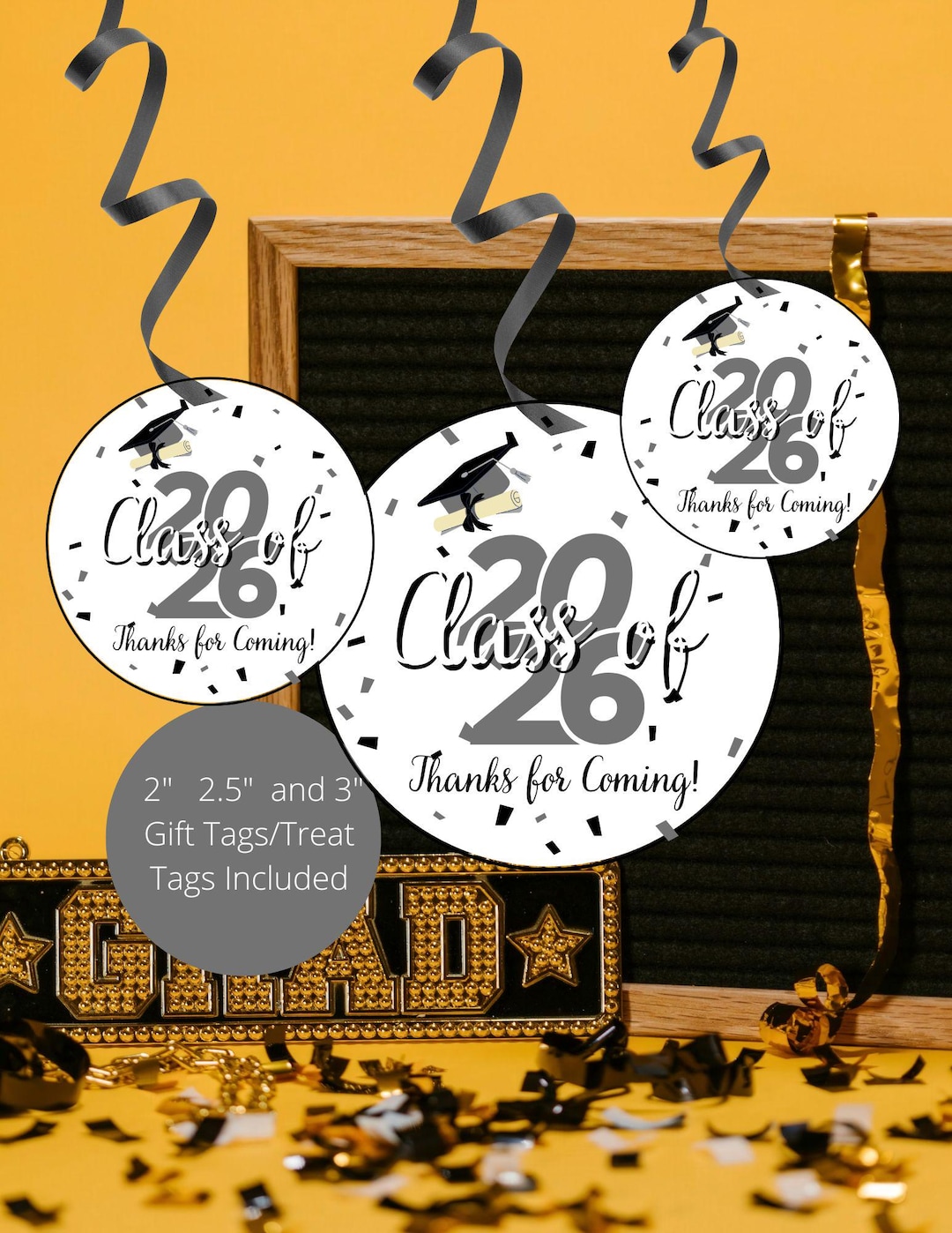 Class of 2026 Graduation Gift Tag, Printable Thank You for Coming, Grad ...