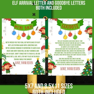 Elf Arrival Letter, Elf Goodbye Letter, Elf Welcome Letter, Printable Elf Letter, Elf I&#39;m Back Letter, Elf Goodbye Letter. Elf Letter