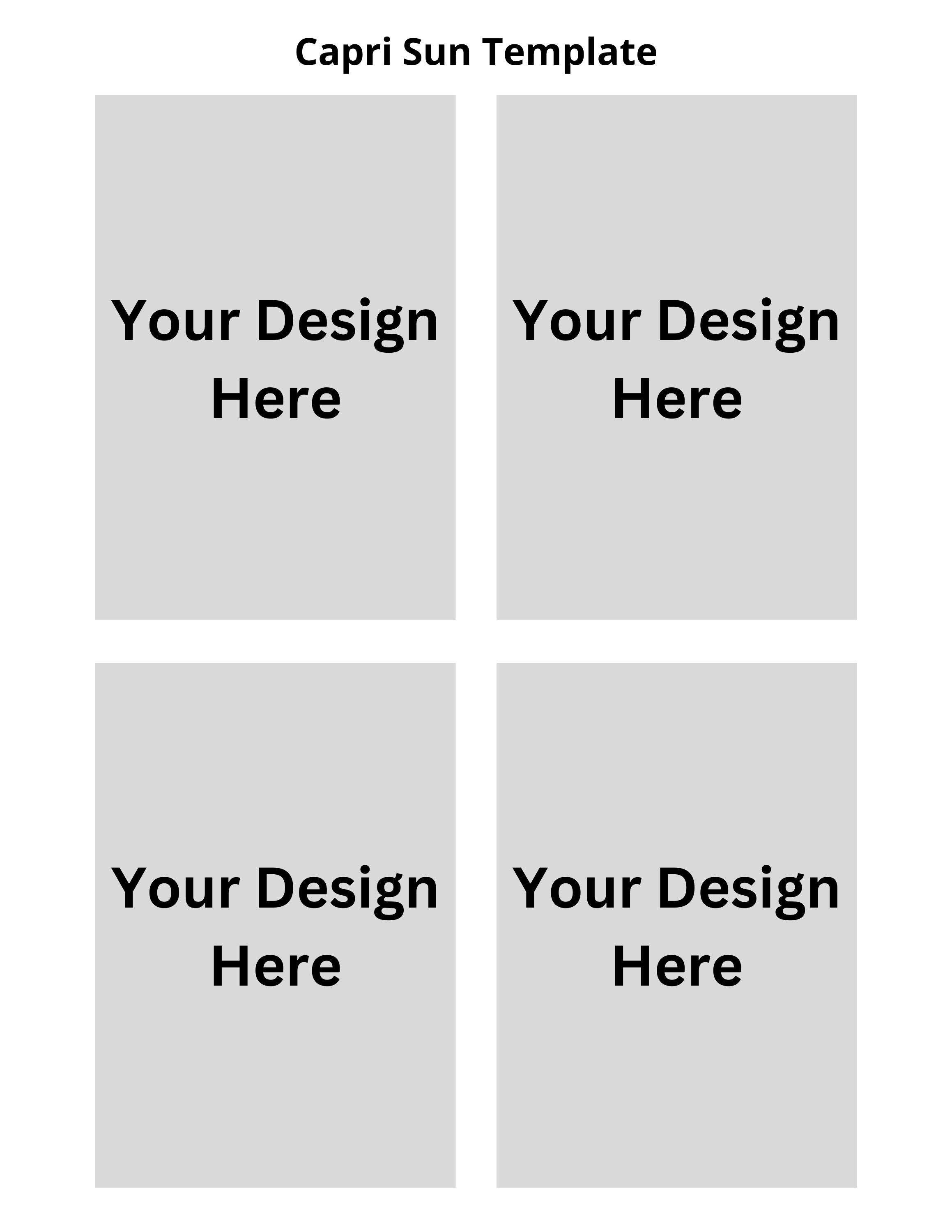 Juice Pouch Template Blank Juice Pouch Template Drink Pouch Etsy