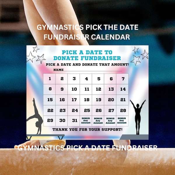 Gymnastics Calendar Etsy