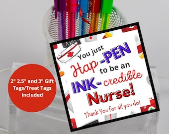 Nurse Appreciation Tag, Nurse Gift Tags, Printable Nurse Tag, Happy Nurses Week Tags, Printable Treat Tag, Nurse Week Appreciation Tag