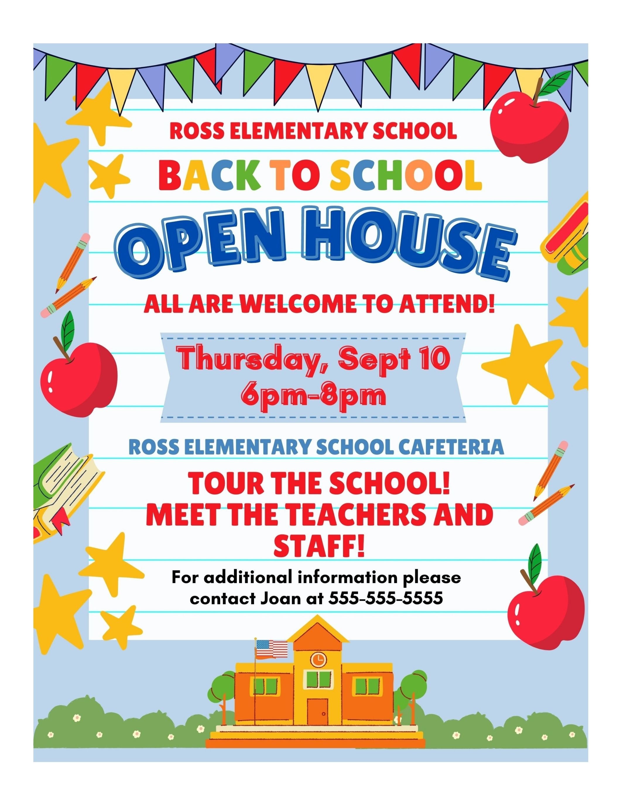 Editable Back to School Open House Flyer Template (8.5x11) - Etsy
