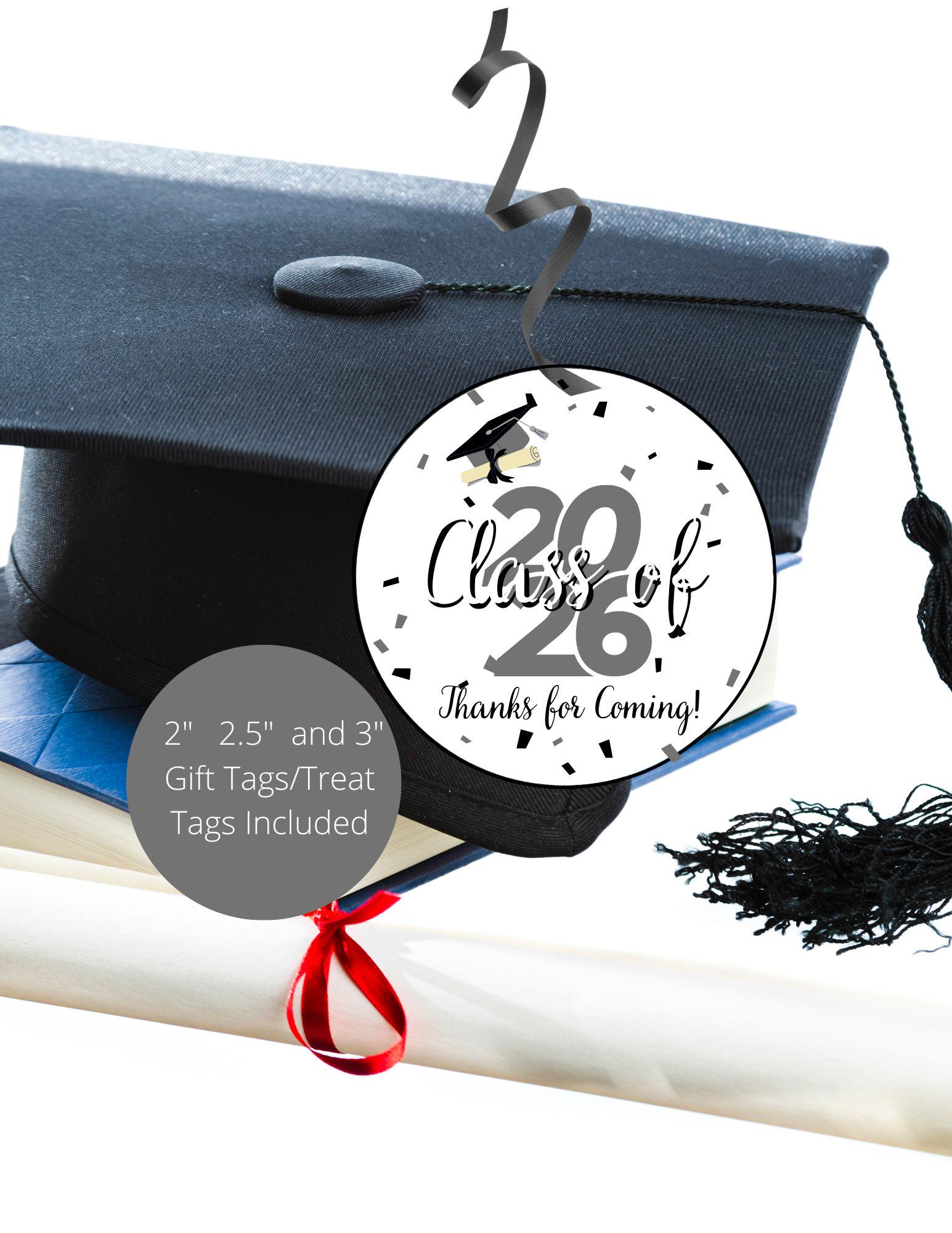 Class of 2026 Graduation Gift Tag, Printable Thank You for Coming, Grad ...