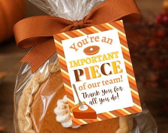 Printable Teacher Appreciation Gift Tag, Fall Appreciation Tag, Pumpkin Tag, Nurse Appreciation, Employee Recognition (PDF) Digital Download