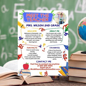 Meet The Teacher Template, PTO PTA Flyer, Meet The Teacher, Meet The Teacher Flyer, First Day of School Flyer, School Open House Flyer