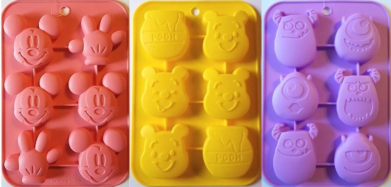 Disney Silicone Cake Mold  (Chocolate, Ice, Jello Mold) Mickey - Pooh - Monsters 