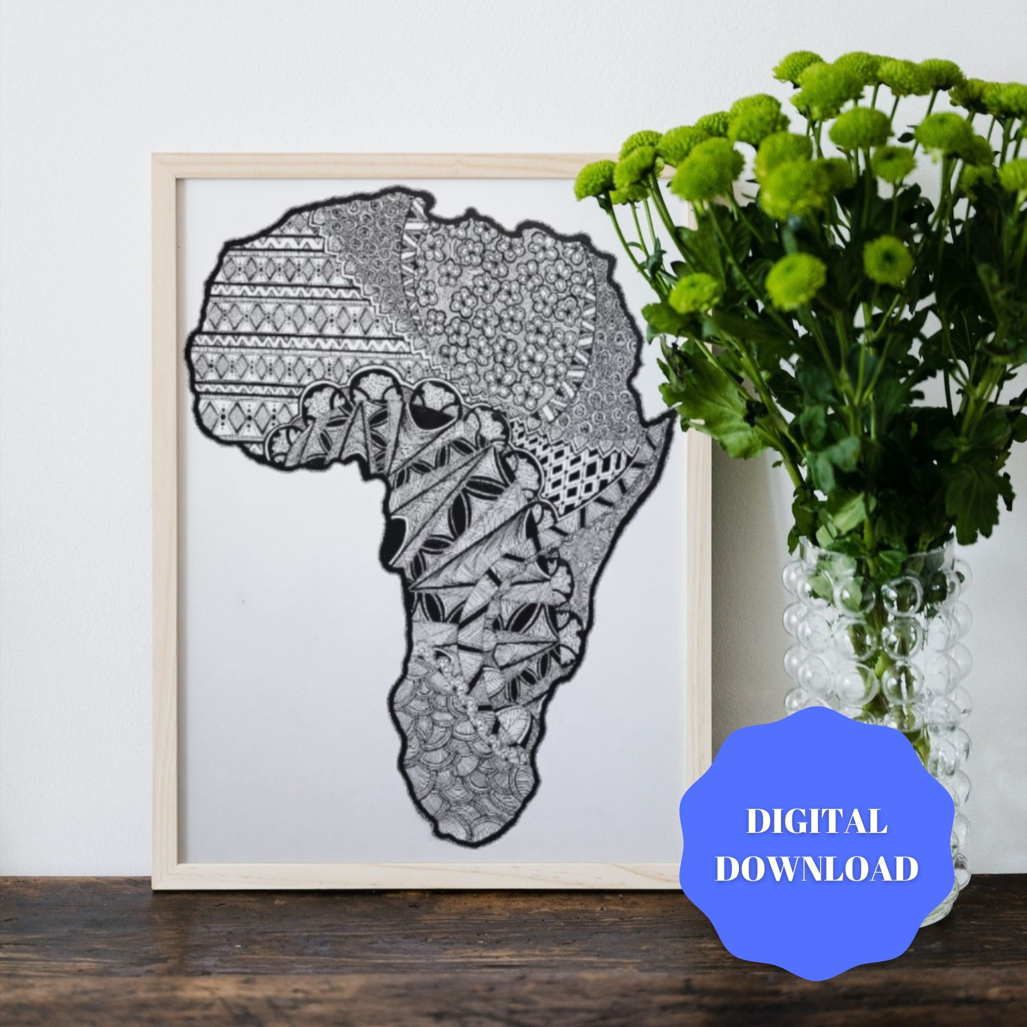 Africa Digital Print Etsy