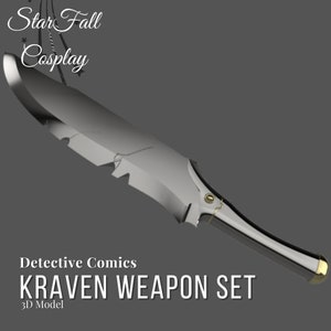Kraven Weapons 3D Model Set DC