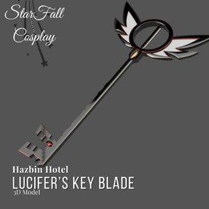 Lucifer Morningstar's Keyblade 3D Model Hazbin Hotel Cosplay