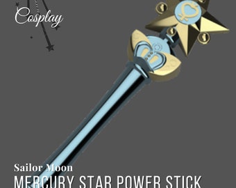 Mercury Star Stick 3D Model Transformation Wand Sailor Scout