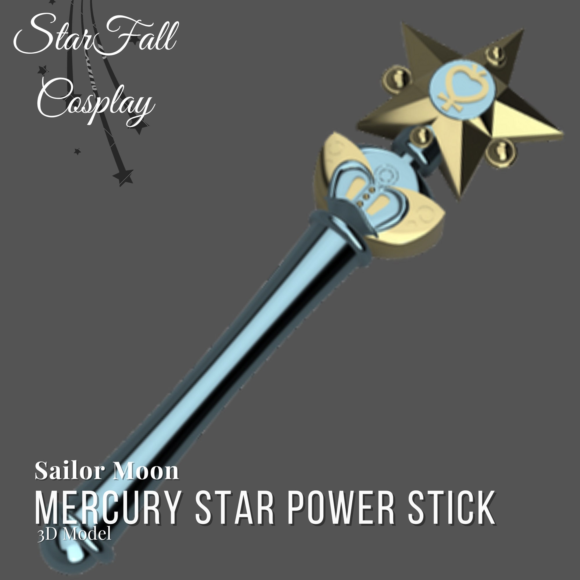 Sailor Mercury Wand - Etsy