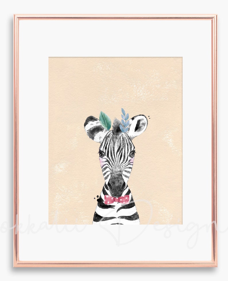Baby Zebra Nursery Decor Nursery Wall Art Children Room Etsy