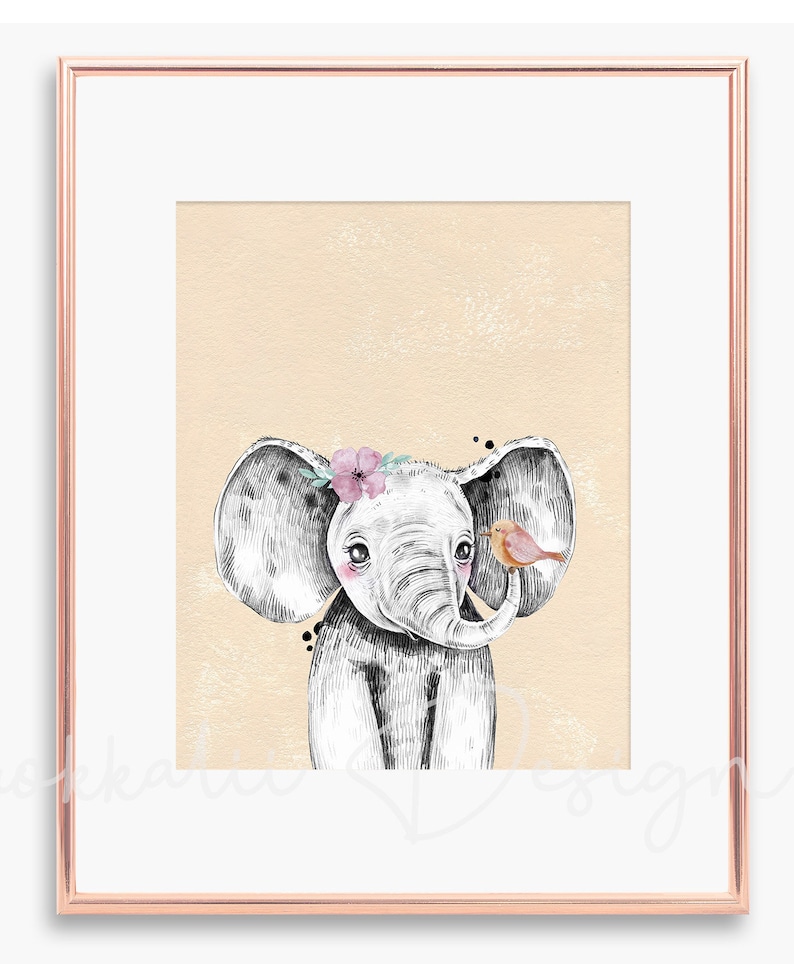Baby Elephant Nursery Decor Nursery Wall Art Children Room Etsy