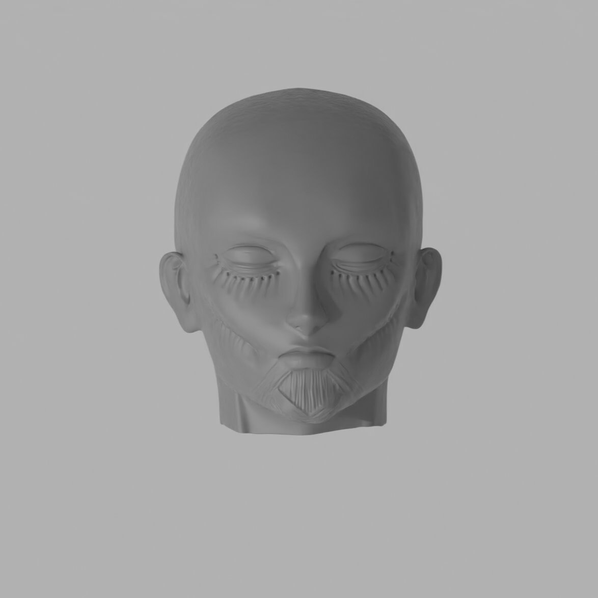 Founder Eren Head Prop 3D Model Fan Art for Cosplay Etsy