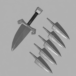 Gut&#39;s Knives Manga Modelos 3D precisos para cosplay