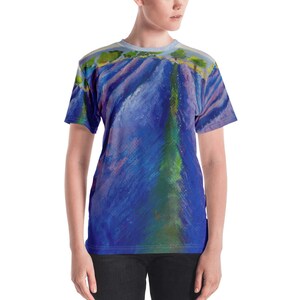 Pastel Painting Lavender Farm Women&#39;s T-shirt