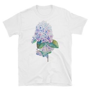 Watercolor Hydrangea Short-Sleeve Unisex T-Shirt
