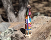 Zuni Long Haired Shalako Rain Dancer Kachina Doll, Native American Hand Made Cottonwood , Signed Wood Carving Art