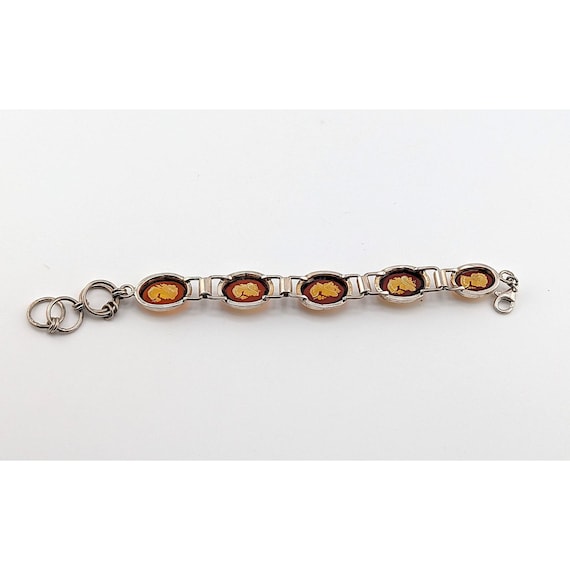 Handcrafted Cherry Amber Bracelet Reverse Intagli… - image 9
