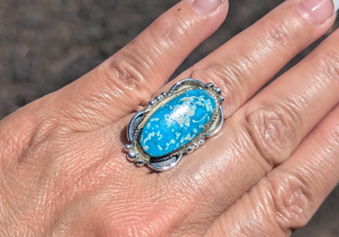 Navajo Ring | Sterling Silver & Turquoise | Handmade Native