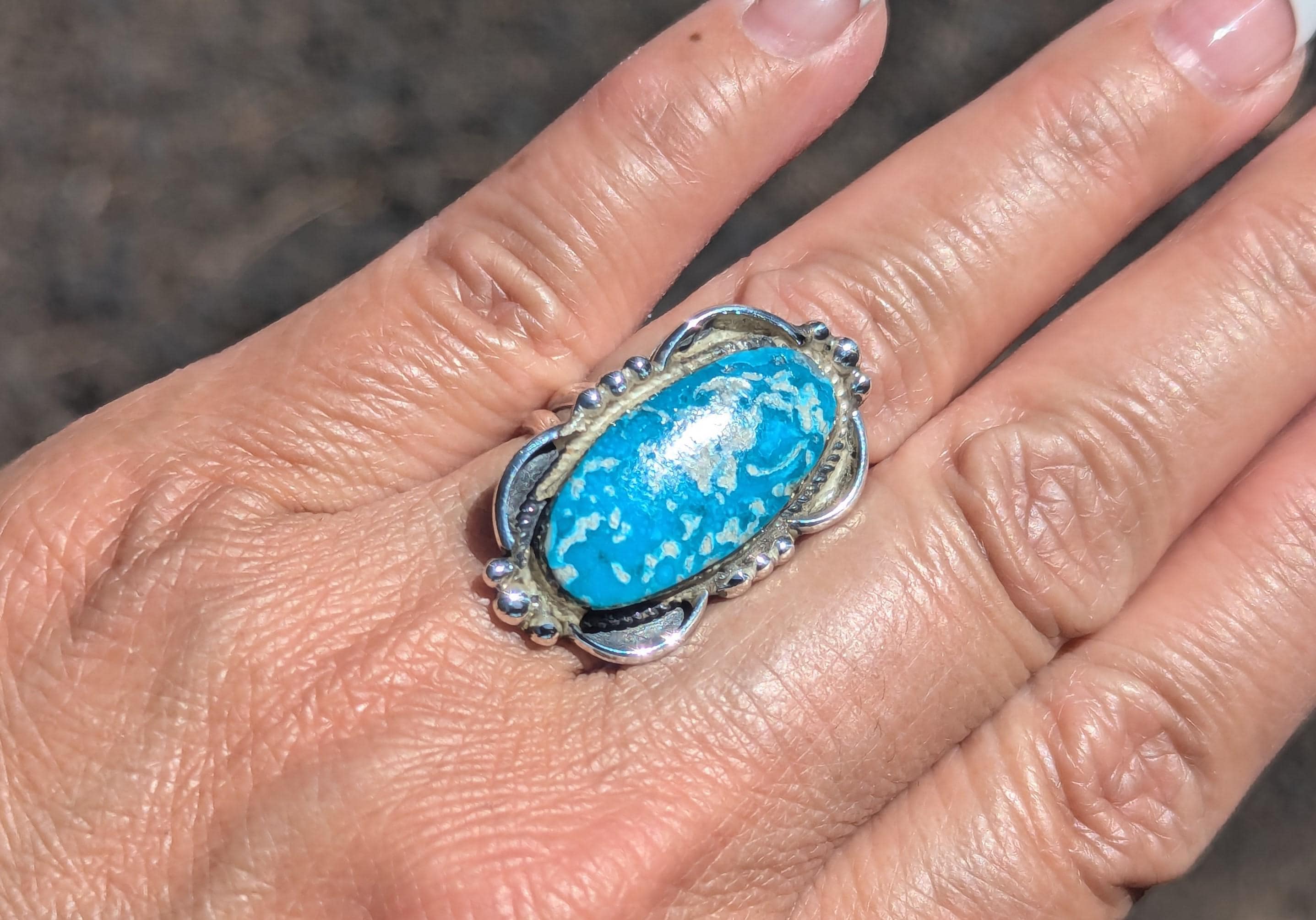 Navajo Ring | Sterling Silver & Turquoise | Handmade Native