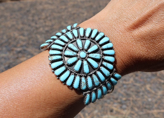 Authentic Vintage Navajo Handcrafted Bracelet: Na… - image 1