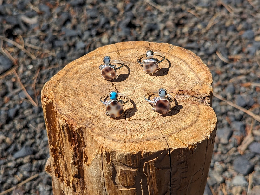 Turtle Shell Inlay Zuni Cowrie Shell Inlay Turtle Shape Rings Native American Handmade ...