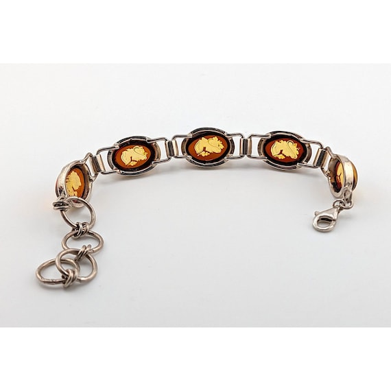 Handcrafted Cherry Amber Bracelet Reverse Intagli… - image 5