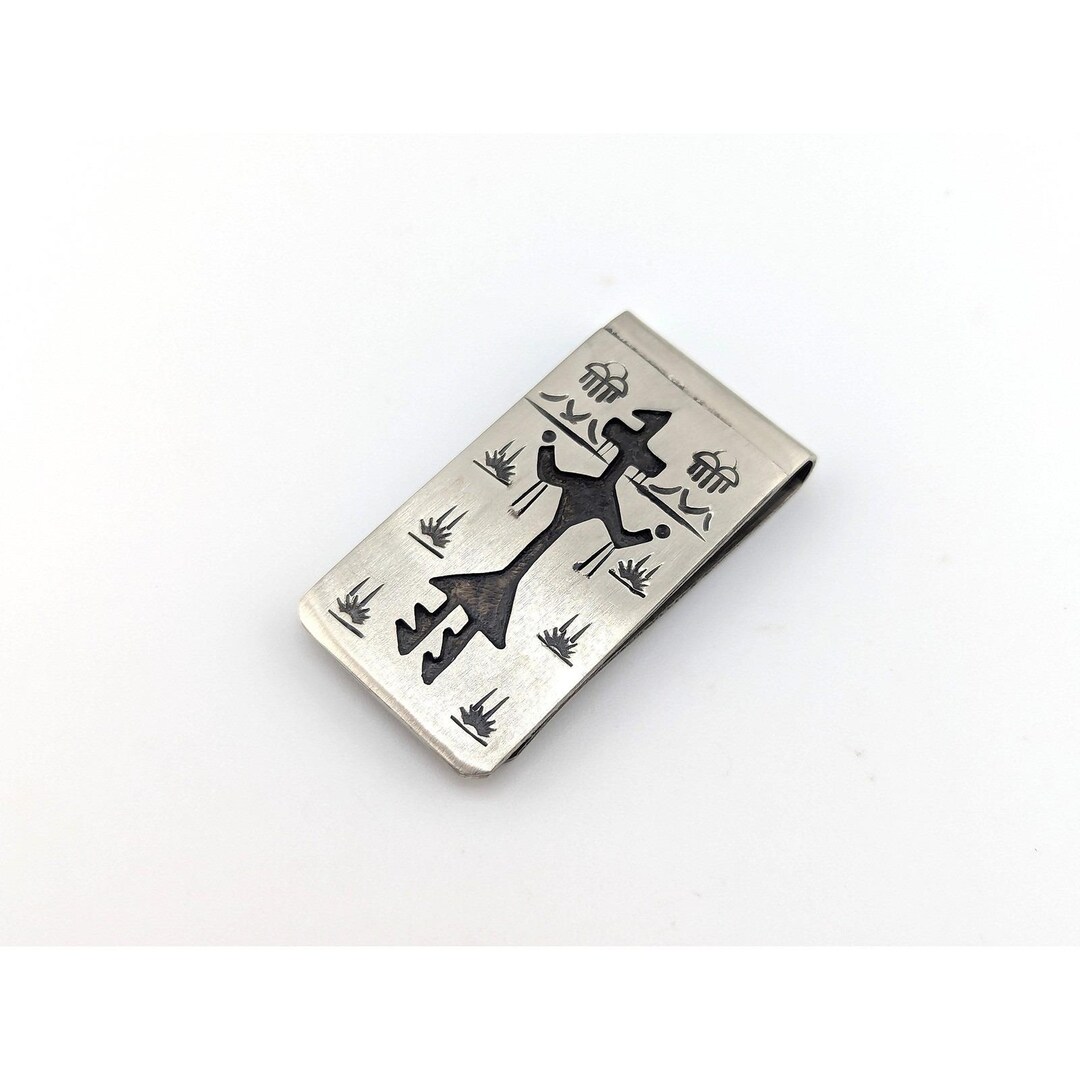 Handmade Navajo Sterling Silver Money Clip Native American Men's
