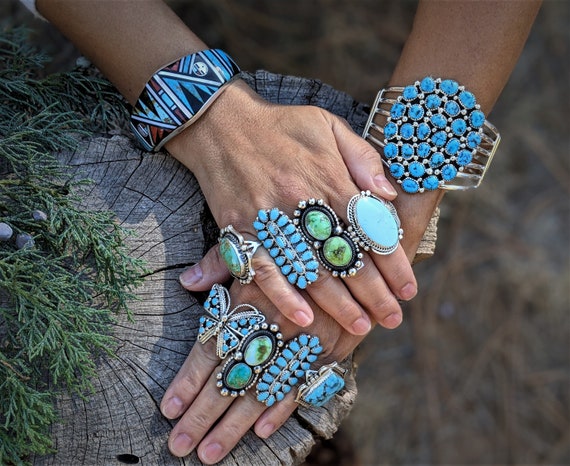Navajo Ring, Kingman Turquoise W/pyrite Size 10.5, Sterling Silver, Signed Fred Francis, Native American, Southwest Artisans Jewelry - Etsy Navajo Ring, Kingman Turquoise W/pyrite Size 10.5, Sterling Silver, Signed Fred Francis, Native American, Southwest Artisans Jewelry - Etsy