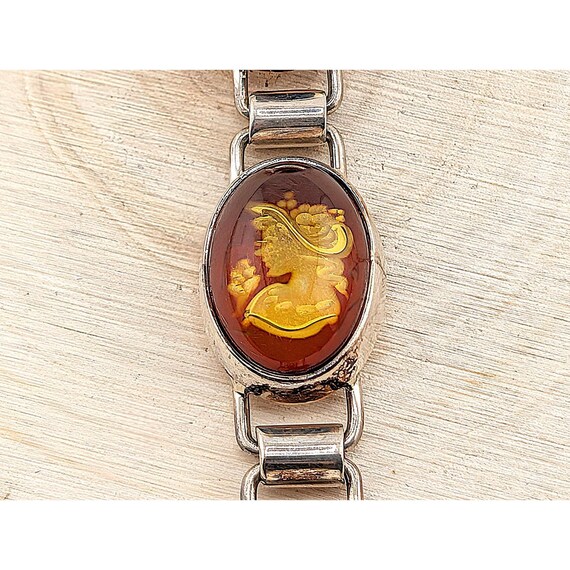 Handcrafted Cherry Amber Bracelet Reverse Intagli… - image 4
