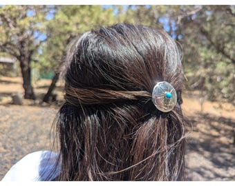 Native‎ American Hair Accessory Elastic Tie Navajo Turquoise Handmade** Native American Hair Accessory Elastic Tie Navajo Turquoise  main image 2