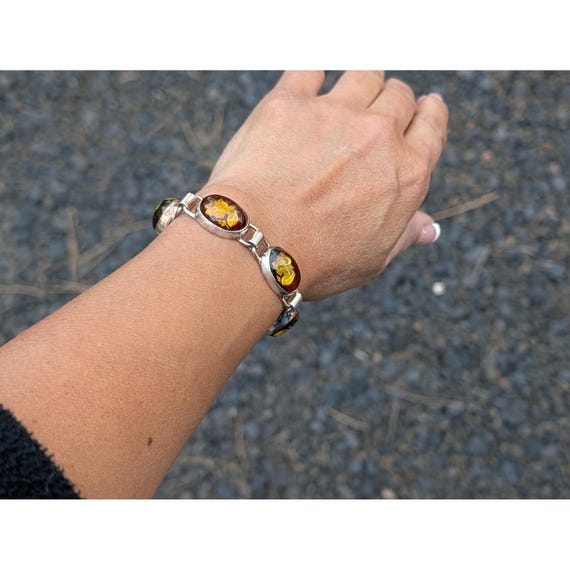 Handcrafted Cherry Amber Bracelet Reverse Intagli… - image 8
