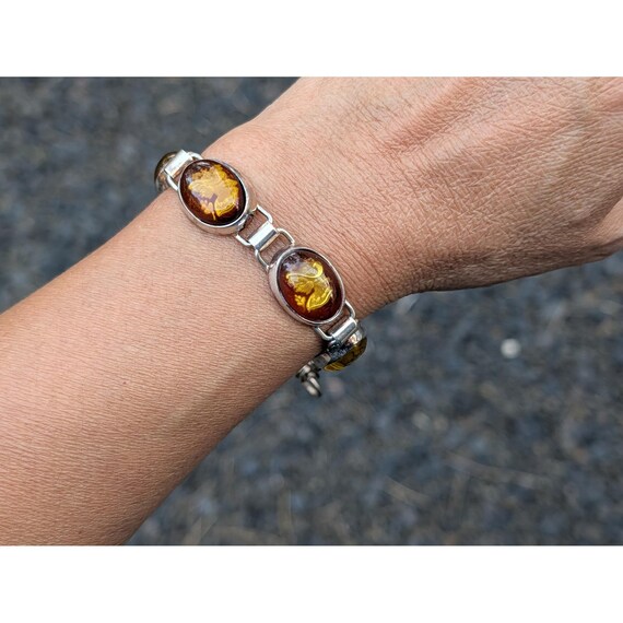 Handcrafted Cherry Amber Bracelet Reverse Intagli… - image 6