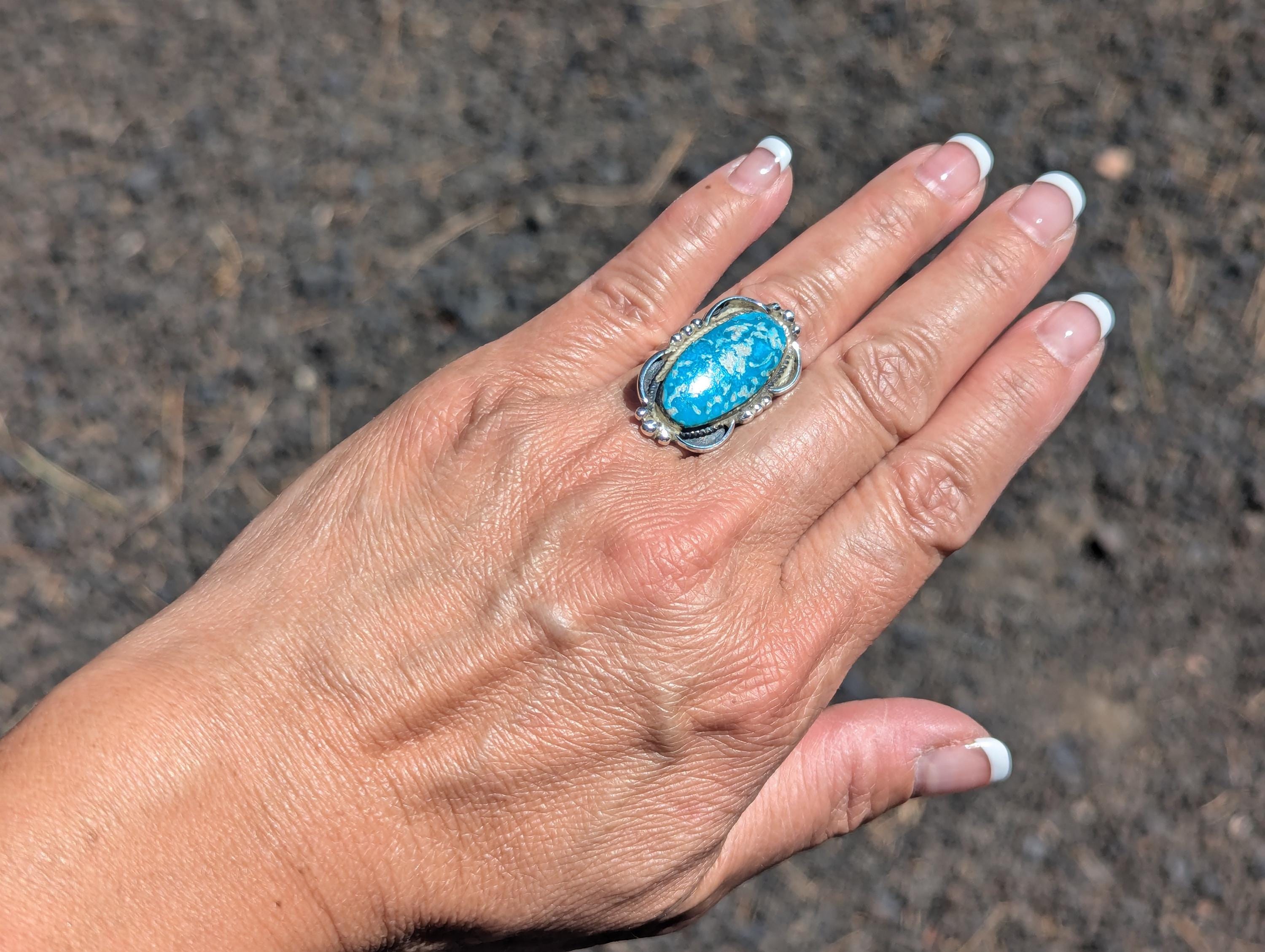 Navajo Ring | Sterling Silver & Turquoise | Handmade Native