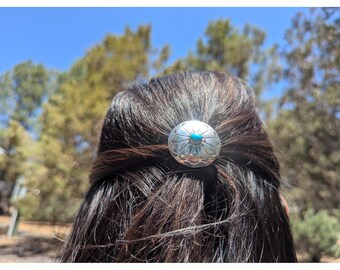 Native American Hair Accessory Elastic Tie Navajo Turquoise 