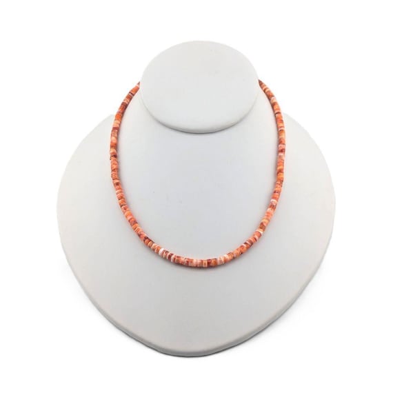 Handcrafted Santo Domingo Pueblo Spiny Oyster Choker Necklace