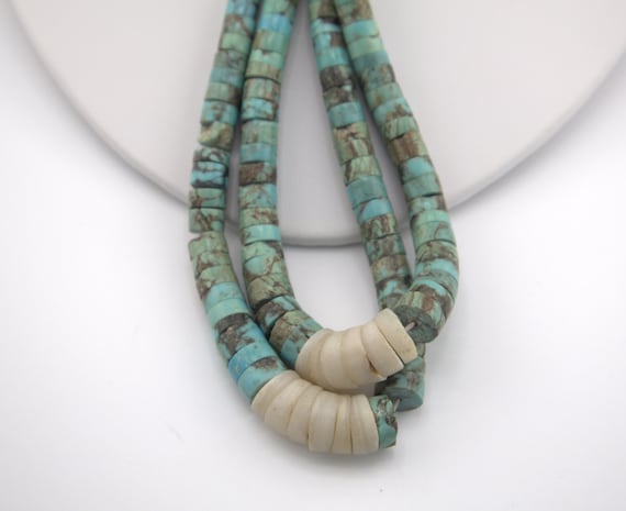 Vintage Native American Turquoise Necklace - Hand… - image 3