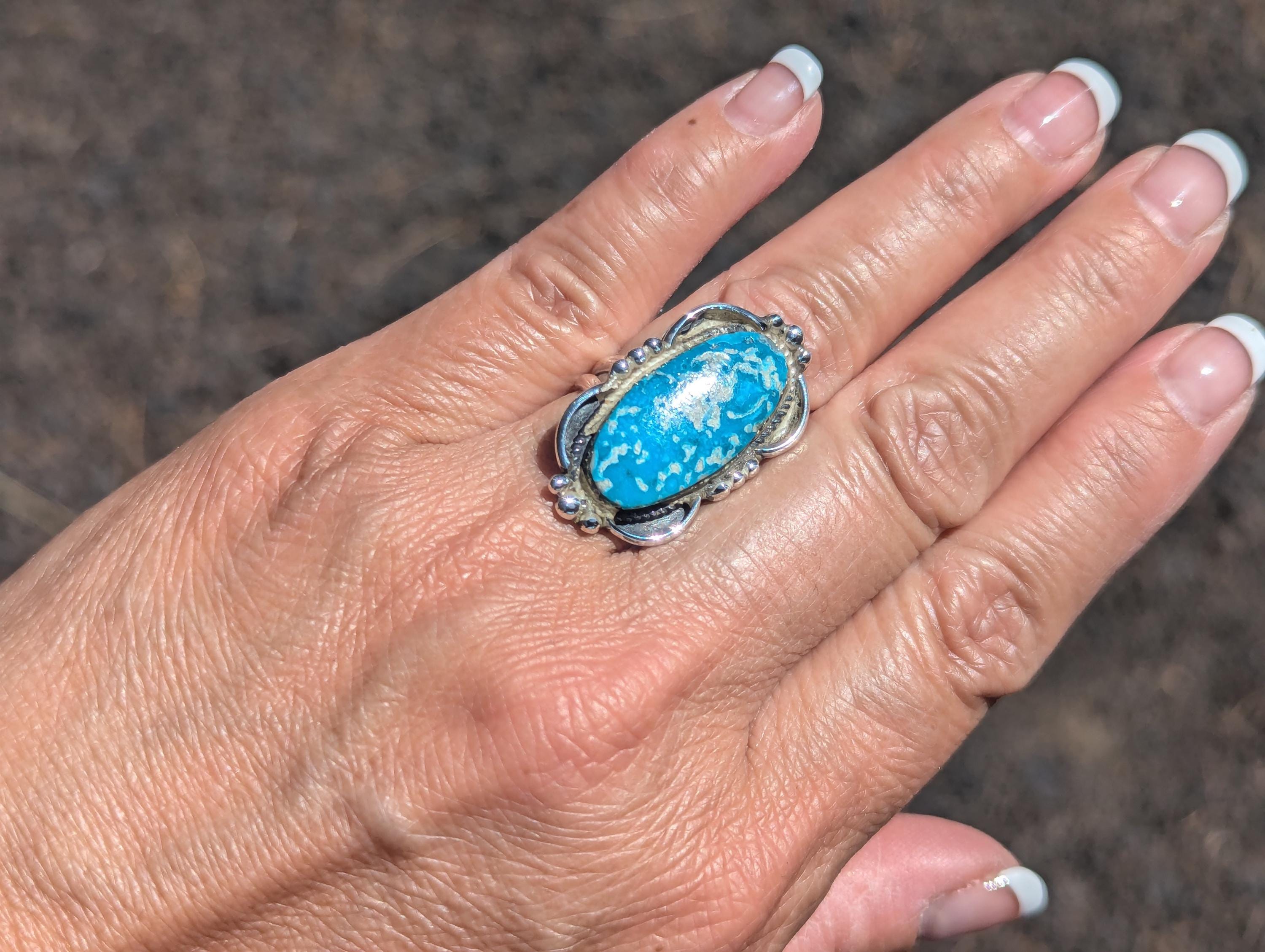 Navajo Ring | Sterling Silver & Turquoise | Handmade Native