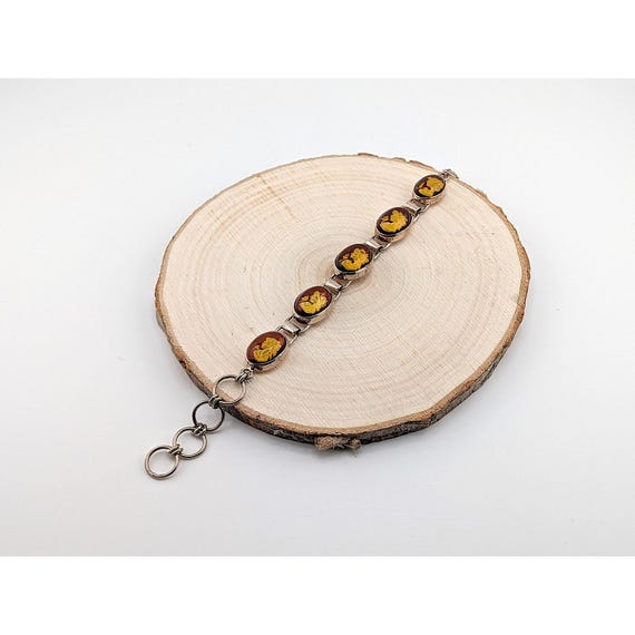 Handcrafted Cherry Amber Bracelet Reverse Intagli… - image 11