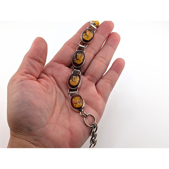 Handcrafted Cherry Amber Bracelet Reverse Intagli… - image 10