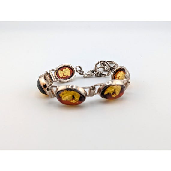 Handcrafted Cherry Amber Bracelet Reverse Intagli… - image 7