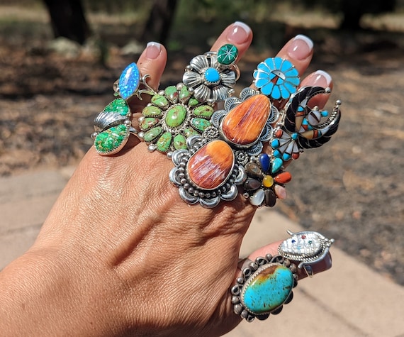 NATIVE AMERICAN ZUNI STERLING SILVER & TURQUOISE BRACELET | The Crow and  The Cactus