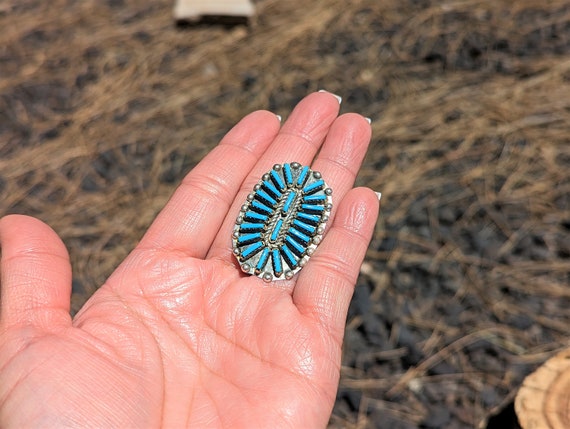 Vintage Native American Women's Blue Turquoise Ea… - image 6