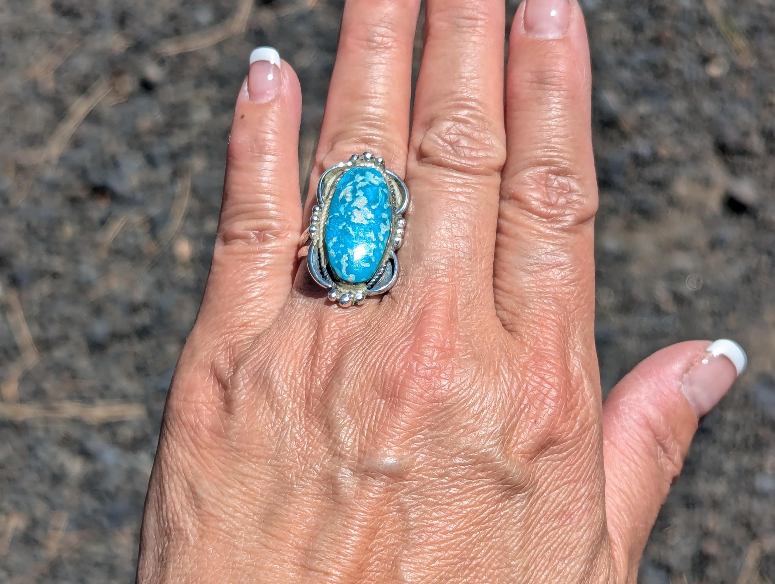 Navajo Ring | Sterling Silver & Turquoise | Handmade Native