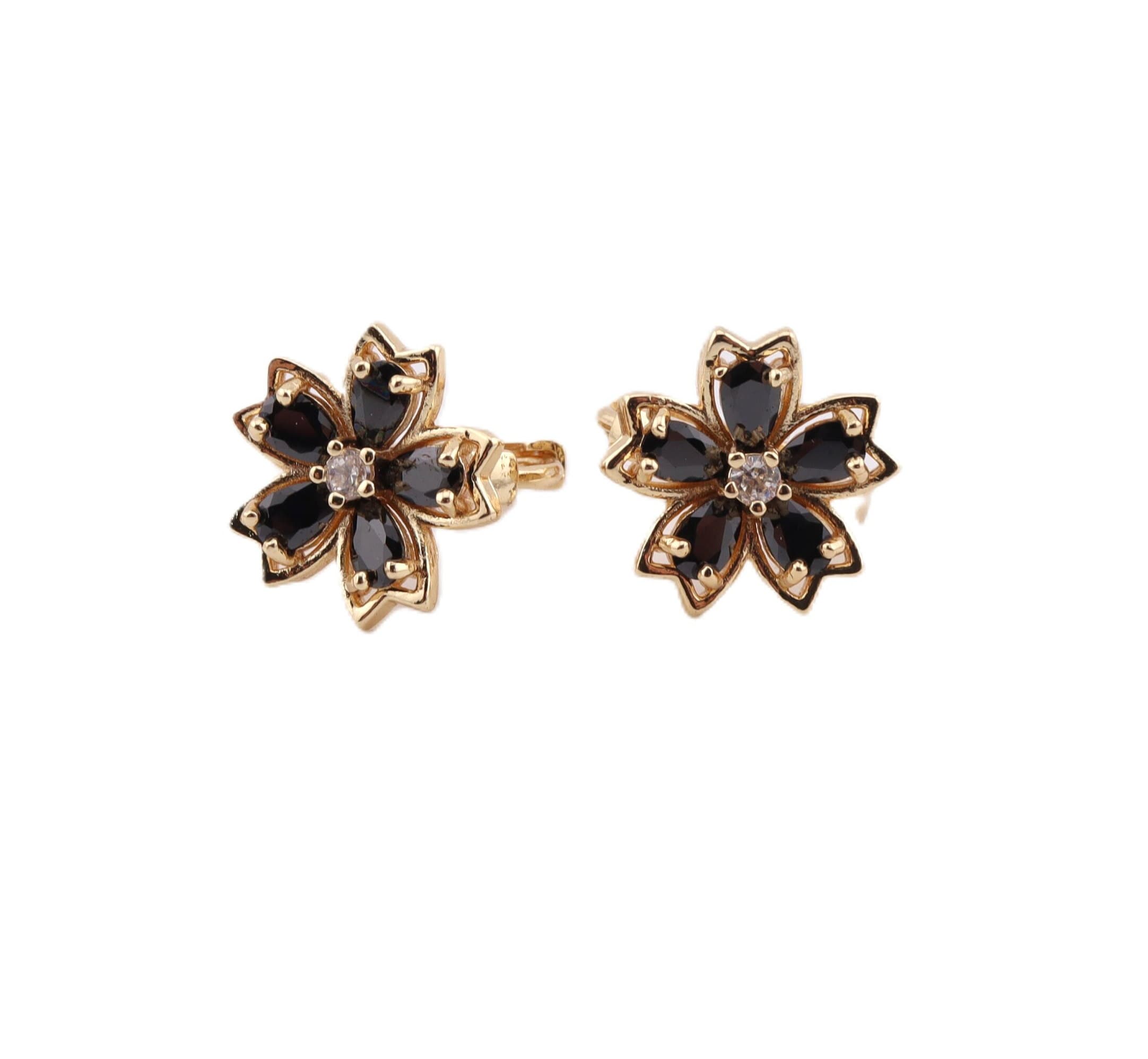 ◆STONEHENgE◆ 14K Cubic Earrings StoneHenge 14K Ribbon Cubic Earrings H0186 Cubic Zirconia