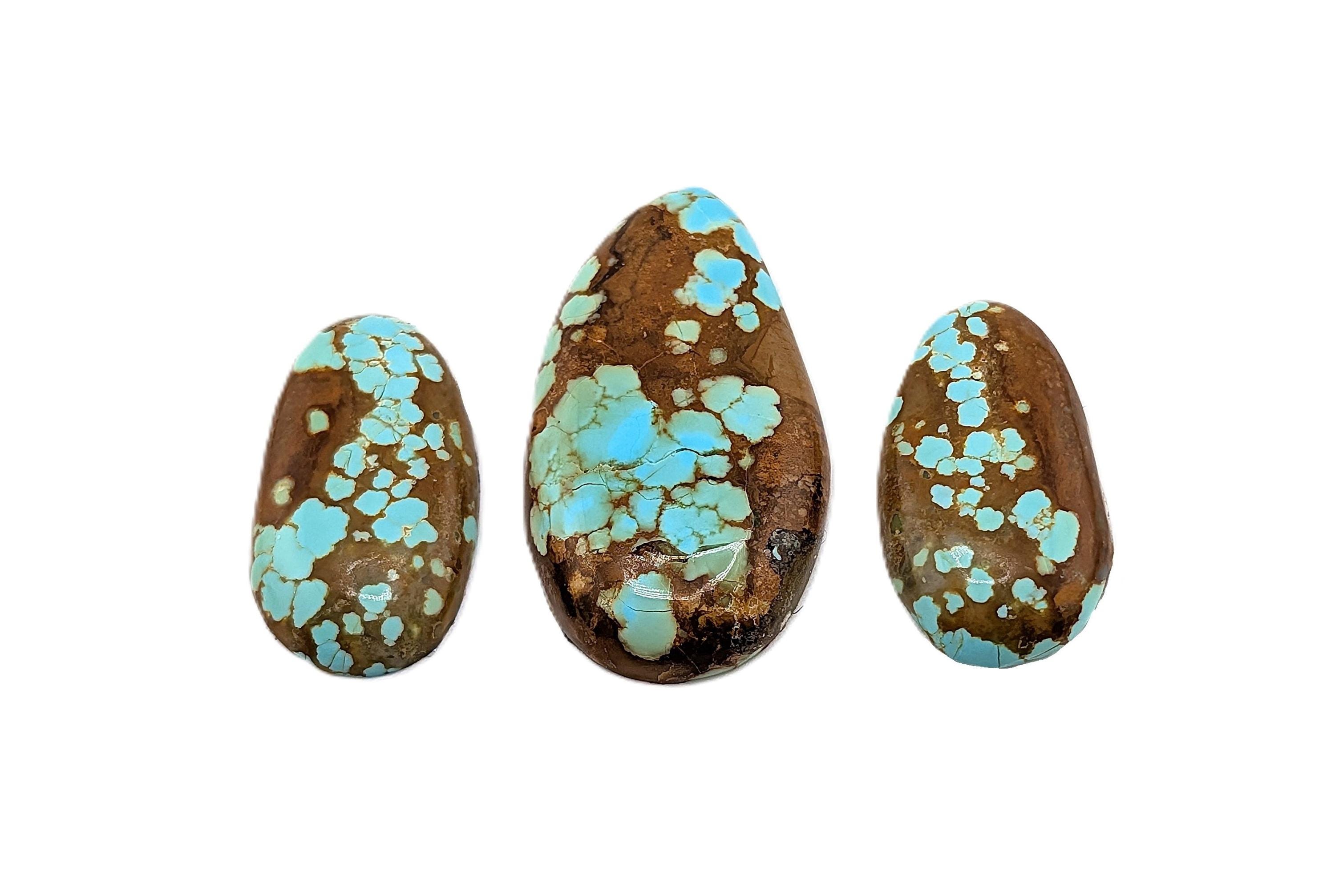 その他 scope egg turquoise luster & turquoise Authentic No. 8 Mine Turquoise RARE 100 Carats Spiderweb Matrix