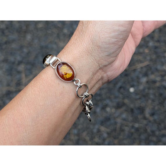 Handcrafted Cherry Amber Bracelet Reverse Intagli… - image 12