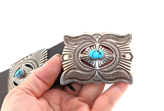 Huge 629 Gram Turquoise Slab Rare Native American Navajo Sterling Silver Concho Belt Huge 629 Gram Turquoise Slab Rare Native American Navajo Sterling Silver Concho Belt